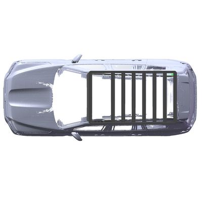 4x4 Voertuigbuiten accessoires Aluminium dakrek met hoog en poederbedekt oppervlak