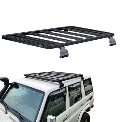 Zwarte poederbedekte dakrek voor LC79 met een capaciteit van 23,5 kg Universele 4WD aluminium