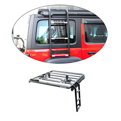 Zwarte universele aluminium dakklimladder voor offroad auto voor jeep wrangler 4x4