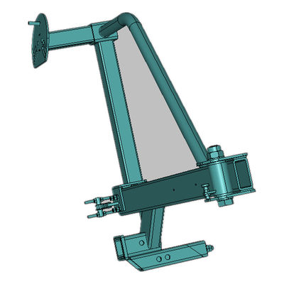 Buitenaards zwart reservewieldrager ontworpen en vervaardigd door Custom Metal Fabrication
