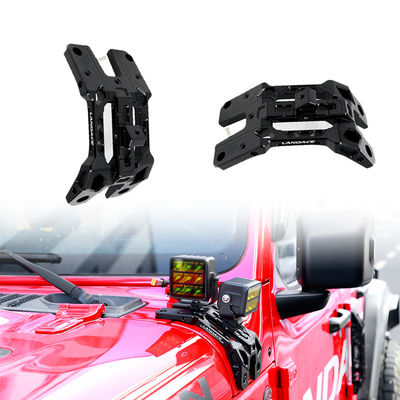 CNC-bewerkte aluminiumlegering A-pijler Led Spot Light Brackets voor Jeep Wrangler JL JT