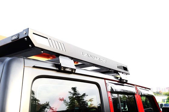 Landace Auto Dak Cargo Carrier Aluminium Dak Basket Rack Met zijdelingse ladder