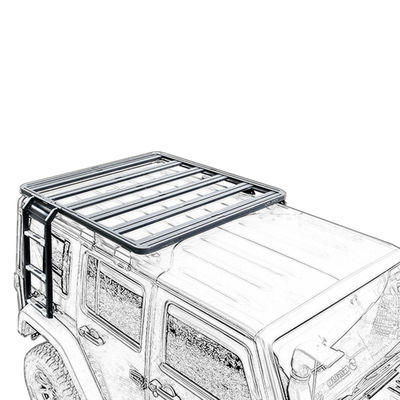 Op maat gemaakte Jeep JK auto dakrek aluminium legering dakrailrek
