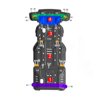 Ram 1500 Skid Plate Universal Mounting Engine Onderste beveiligingsplaat voor hoge auto-onderdelen