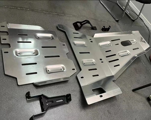 Hoog-onderlichtsbewakingsmotorbedekking voor Jeep Wrangler JL Full Skid Plate 2018- zilver
