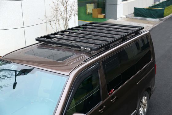 Gepersonaliseerd logo Zwarte poederlaag Aluminium legering dak bagage voor Volkswagen Multivan