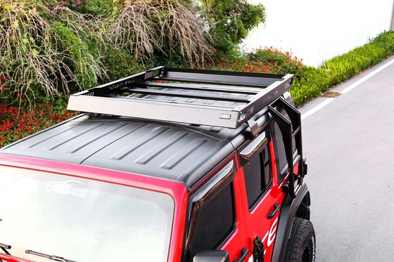 Hoogzwarte poedergecoate aluminiumlegering dakbedekking vrachtwagenmandje voor Jeep Wrangler