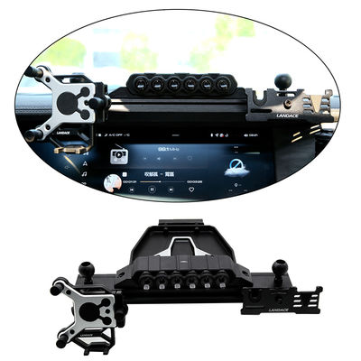 Anodisch geoxideerd oppervlak Multifunctionele autophonehouder voor zwarte middenconsole-beugel
