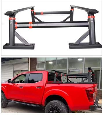 Geautoriseerde IP-ontwerp Slip-looking Aluminium Black Powder Coated Overland Truck Bed Rack