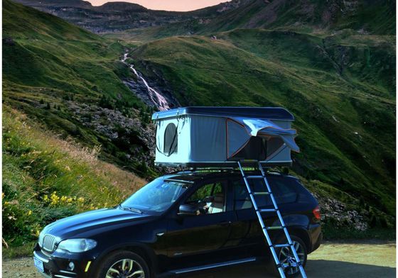 Auto dak tent aluminium driehoekige harde schelp dak tent met diagonale beugel