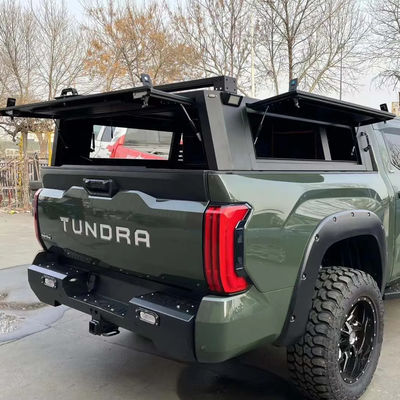 Zwarte Toyota Tundra pickup beddek met kofferbak en aluminium constructie