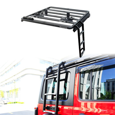 18-23 Wrangler Rubicon Jeep BLACK Roofrack van roestvrij staal Ladder voor offroadvoertuigen