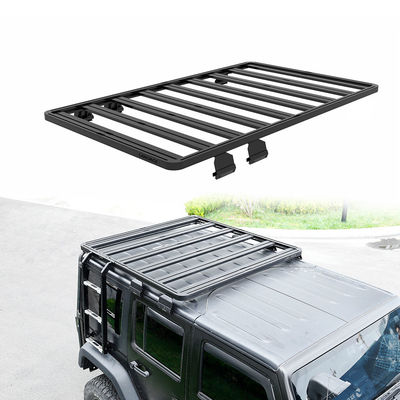 Gepersonaliseerd logo geaccepteerd zilveren zwart aluminium dakrek voor Jeep Wrangler JK 2 Door