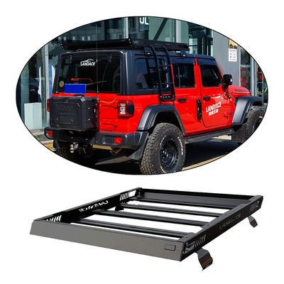 Zwarte poedergecoate bagage vrachtmand voor Jeep Wrangler 4x4 Car Carrier Roof Rack