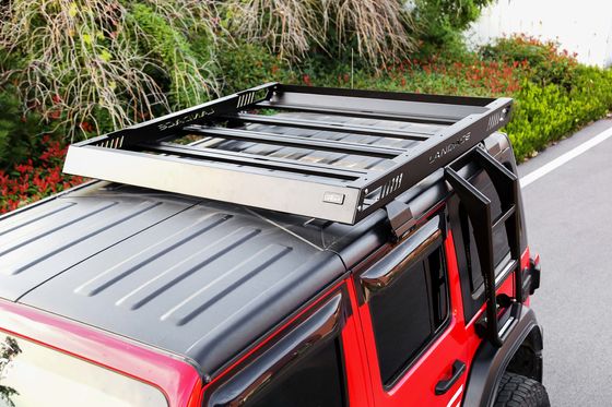 Zwarte poedergecoate bagage vrachtmand voor Jeep Wrangler 4x4 Car Carrier Roof Rack