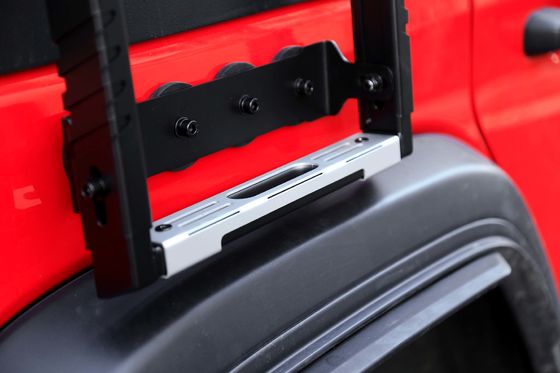 SUS304 4x4 Offroad Accessoires Wrangler JL Zwarte auto dakrek gemonteerd metalen zijladder voor jeep