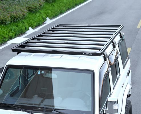 Hoog aluminium dakrek voor Toyota LC76 4x4 op maat voor avontuurvoertuigen