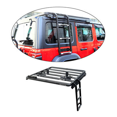 Achterdeurladder Zwarte poederbedekte zijladder voor WranglerJL auto-fitment JEEP