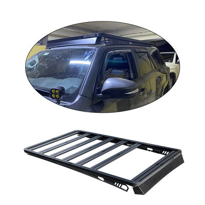 Verwerking laser snijden Zwarte aluminium dak mand voor 4Runner Car Top Cargo Carrier