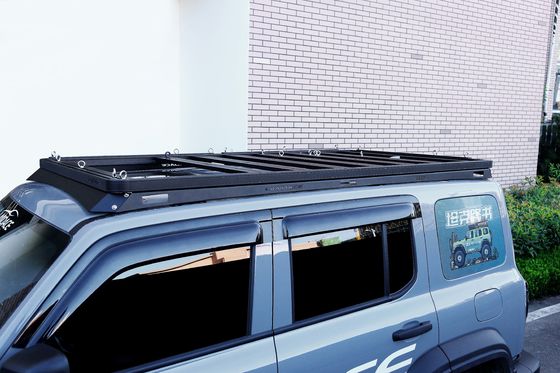 AL6063 SS304 4X4 Tank 300 Aluminium Alloy Universal Luggage Roof Rail Basket Car Roof Racks voor GWM