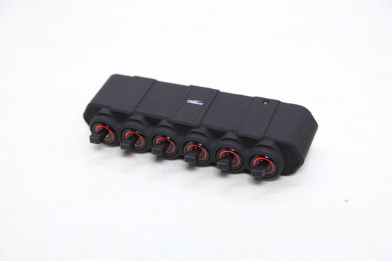 2023 Aluminium legering draadloos LED-lichtcontroller 6-gang Switch Panel met Relay Car Gebruikt OEM geaccepteerd