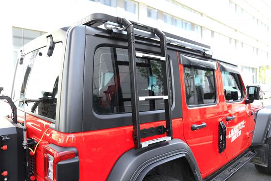 Roofrek uit roestvrij staal Verlenging en zijladder voor Jeep Wrangler JL Zwarte afwerking