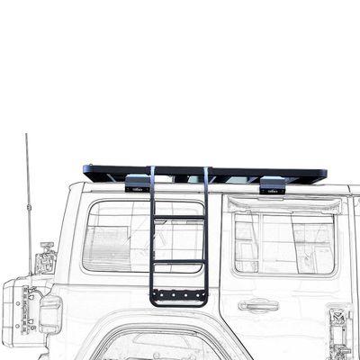 JEEP Wrangler JL JK dakrek Achtersteiger in mechanische stijl voor 4X4 voertuigen