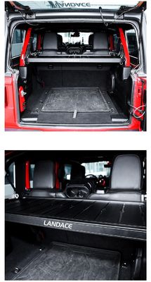 Nettogewicht 15,7 kg Car Interior Carrier Solid Metal Cargo Rack voor Jeep Wrangler JL 4x4