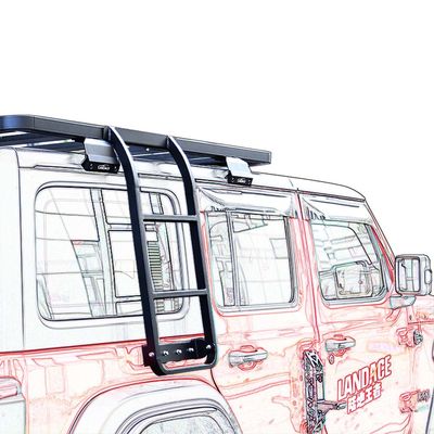 Q235-8 Dubbelzijdige aluminium verlengladder 4 Runner Side Ladder Auto dakladder 2018