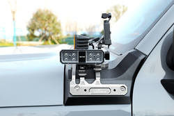 Carbon Steel Landace Black Powder Coated Light Mounting Brackets met CNC-bewerking