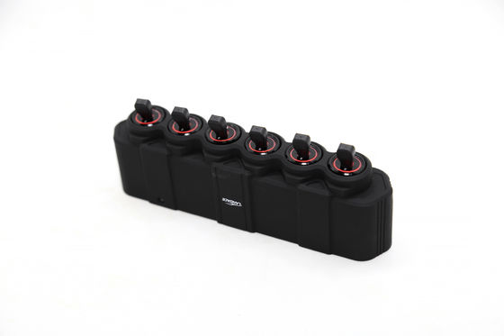 6 Gang Switch Pane Electronic Relay System met Circuit Control Box Waterdicht Fuse Relay Box Bedrading Harness Label Stickers
