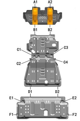 Balck Function Bescherming Skid Plate voor Nissan Patrol Y62 Bescherming Onderlichaam Beveiliging