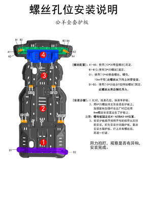 2008 Dodge Ram 2020 Motor Protection Skid Plate voor universele auto onderste anti-slip