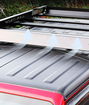 Buitenweg 1455*1425*113mm Aluminium Wind Fairing Roof Rack Tray Platform voor Jeep Wrangler JL JK