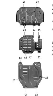 Ford Everest Onderwagen Shield Aluminium legering Onderlichtscherming   Under Vehicle Armour
