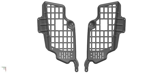 Behoorlijke Black Molle achterruitopslagpanelen voor offroadapparatuur en herstelgereedschappen