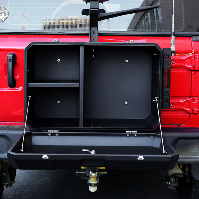 2021- Jeep Wrangler Zwart Aluminium Poeder Gecoat Achterkant Deur Buitenopslagdoos