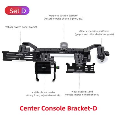 Centrale console Dashboard Telefoonhouder Mount voor Jeep Wrangler Accessoire Bracket Zwart