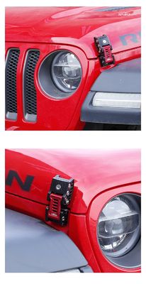 Op maat gemaakt Grootte Rood Zwart Sluiting Hood Catch Sluitingen Kit voor Jeep Wrangler JK J
