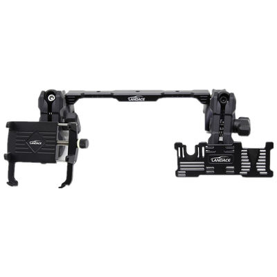 Multi-Mount Dash Phone Holder + GoPro Mount met aluminium glijbaan, flexibele hoek voor 2018-2022 Jeep Wrangler