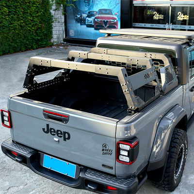 Zwart zilveren plaatsingsbak berg borstkas bed rek systeem voor Toyota full-size truck bed